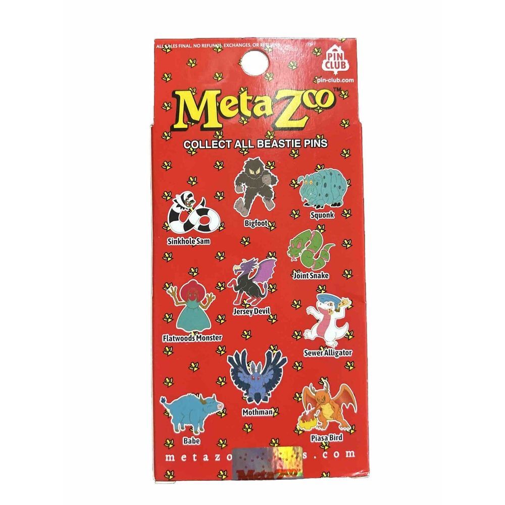 Metazoo Mothman Pin + Promo Card Set Pin Club 1st Edition Cryptid Nation SEALED - Picture 4 of 4